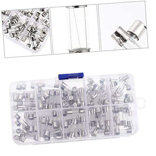 Kit de 100 fusibles de vidrio ORFOFE 5x20mm variedad de amperajes para protección contra sobrecorriente miniatura 1