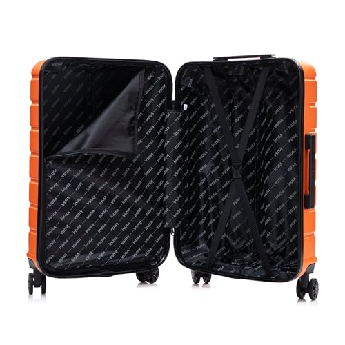Image of InUSA TREND Luggage with Spinner Wheels | Durable Lightweight Hardside Suitcase, Travel Sets with Handle and Trolley | (20in, 24in, 28in, 32in) 4 Piece Set | Orange