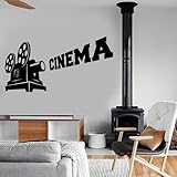 KGXUEDAM Camera Movie Cool Cinema Wall Decal Creative Decoration Children's Room Living Room Bedroom Interior Home Wall Art Sticker