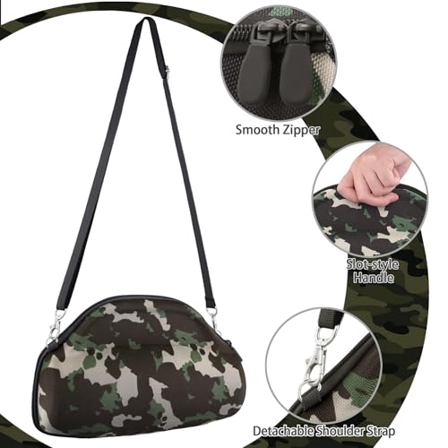 Image of co2CREA Case for JBL Charge 6 Portable Bluetooth Speaker, Camouflage | High-Density Foam Padding, Reinforced Handle, Detachable Shoulder Strap, Compact Lightweight Design, Dust Protection