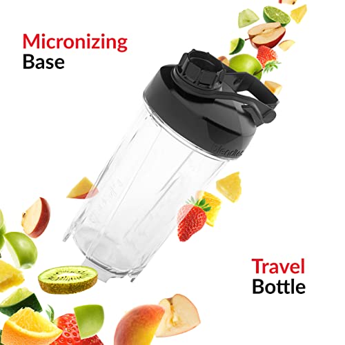 Blendtec Go (30 Oz) Bottle, Reusable Single Serve Blender Cup, Includes Travel Lid, Bpa-Free Jar, Clear #TOP3