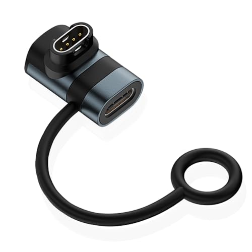 ガーミンウォッチ用充電アダプター L型 (1個入り)アルミニウム合金シェル USB Type C 変換アダプター 急速充電 紛失防止 持ち運びが簡単です 対応Garmin forerunner 255/265/Garmin Fenix 7/7S/7X/7