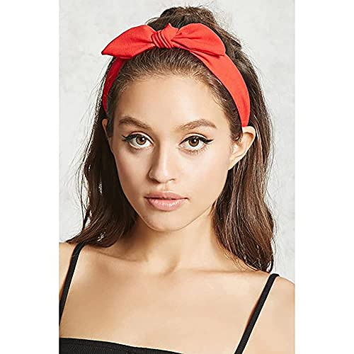 Image of DRESHOW 8 Pack Bow Headbands for Women Girls Elastic Headwraps Knotted Headband Rabbit Ears Turban Non-Slip Sport Cute Hair Accessories