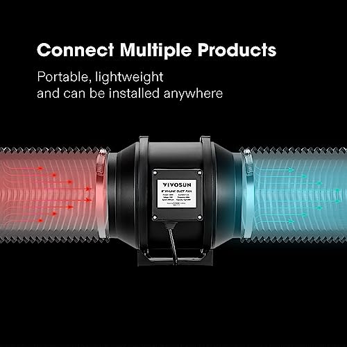 Vivosun 2-Pack 4 Inch 8 Feet Non-Insulated Flex Air Aluminum Ducting Dryer Vent Hose For Hvac Ventilation, 4 Clamps Included #TOP4