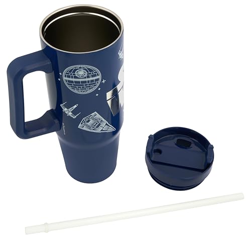 Star Wars Lucas 900ml Insulated Tumbler with Straw and Lid | Official Merchandise by Polar Gear Vehicles Themed Travel Cup | Double Wall Stainless Steel Insulated Cup - Image 6