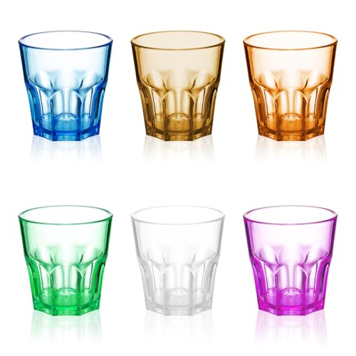 XJMWXHFC 6Pcs Multi-color Acrylic Cups