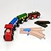 SEWACC 2pcs Wooden Train Track Switch Pieces for Model Train Accessories Compatible with Major Brands Educational Imaginative Play