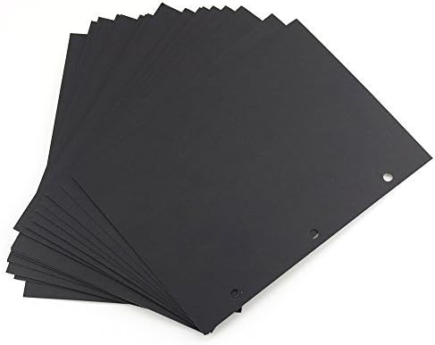 YAOHU Scrapbooking Paper 18 x 26cm (7.08"x10.23“) Black Blank Refill pages for 20.5 x 27.5cm (8,07" x10.83") Photo Album Pack of 20 Sheets (big)