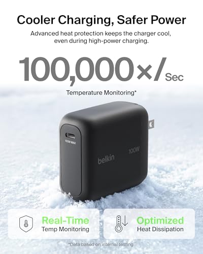 Belkin BoostCharge Pro 100W GaN Charger (1-Port USB-C) — view 4