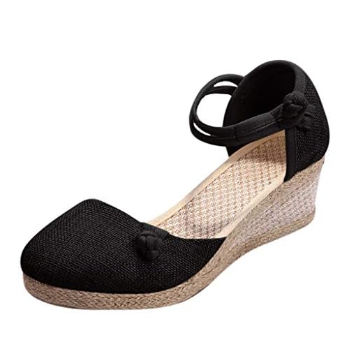 Alpargatas Mujer Cuña Alpargatas Plataforma Comodas Sandalias Cerradas Esparto Verano Cierre De Hebilla De Vestir Tacon Yute Zapatos Elegantes Antideslizantes Moda Sandalia Casual Novia Fiesta Ofertas