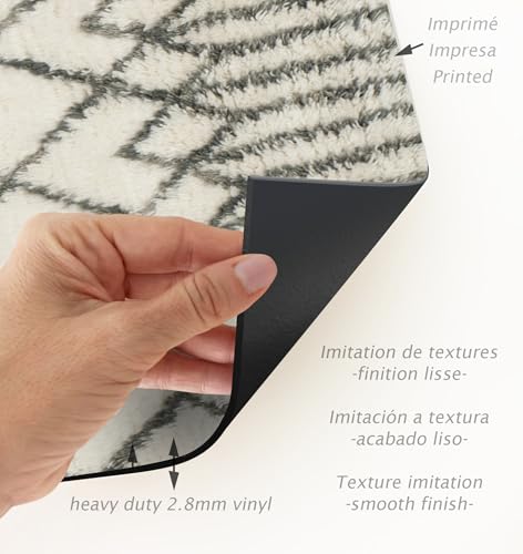 Alfombra vinilo salón lavable Asilah 100x160 impermeable para terraza 4