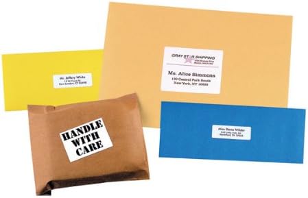 MACO Printable Labels for Shipping - Laser/Ink Jet Compatible Shipping Labels, 10 per Sheet, 2" x 4", Box of 100 Pages/1000 Labels, White