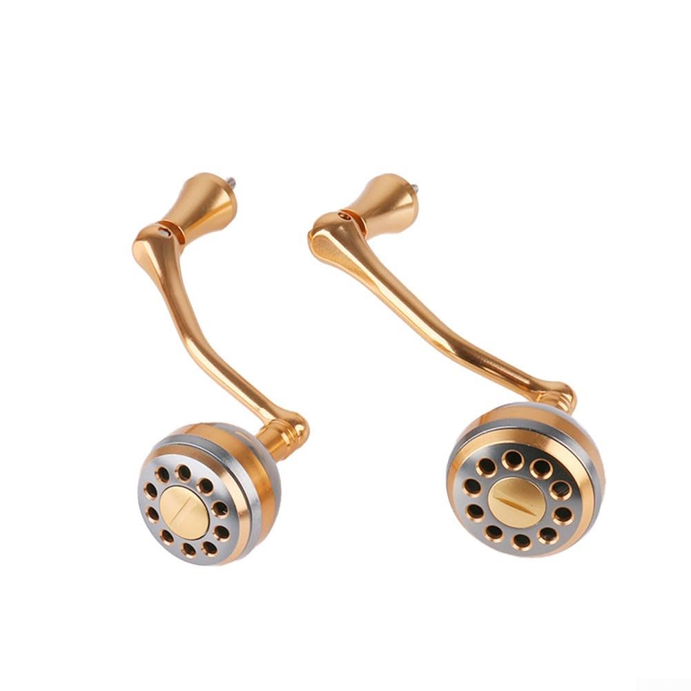 Eawfgtuw Mulinello da pesca in lega, maniglia a dondolo, manovella pieghevole a vite, per mulinello spinner, parte di ricambio in metallo, impugnatura 75,6 mm, lunghezza 85,7 mm