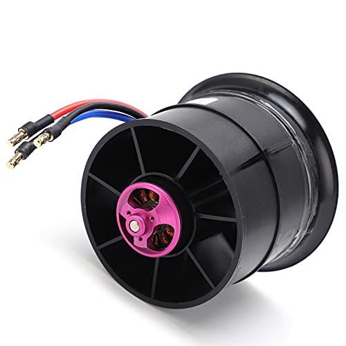 Dilwe EDF 70mm 12 Bl&auml;tter Kanal, CW/CCW, 6S 2100KV ESC Geschwindigkeit Regler Set Verbund Material f&uuml;r RC-Auto (CW)