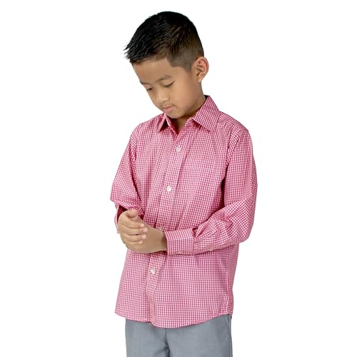Spring Notion Big Boys' Long Sleeve Gingham Shirt2