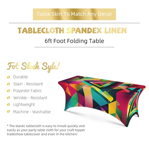 Nappe de salle a manger rectangulaire lavable motif geometrique durable