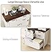 Halitaa Lateral File Cabinet with 4 Drawers, Farmhouse File Cabinet for Letter/Legal/A4 Size Hanging Files, Large Wood File Storage Cabinets Printer Stand for Home Office Cabinets, White with Lock