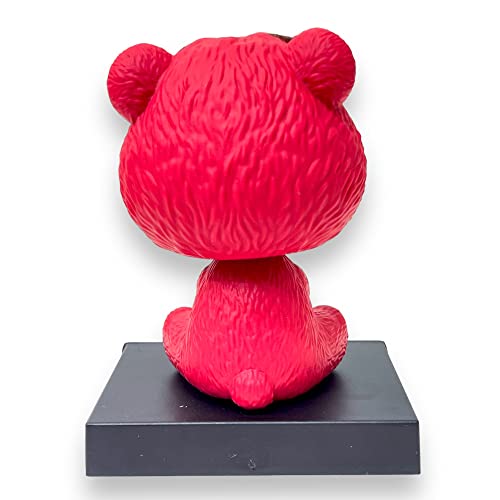 Image of AUGEN Super Hero Lotso Action Figure Limited Edition Lots-o'-Huggin' Bear Bobblehead with Mobile Holder for Car Dashboard, Office Desk & Study Table (Pack of 1)