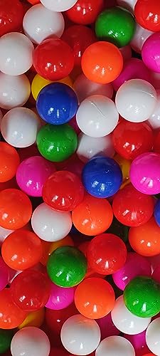 Image of EEVOVEE - Softy Non Toxic Plastic Pool Softball for Kids, 8cm (Big Size), (200pcs), Assorted