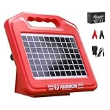 ANDMON S600 Solar Electric Fence Charger - 35 Mile Range, 0.65 Joules Powerful Solar Fence Charger, Ideal for Livestock and Garden Protection