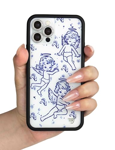 Image of Wildflower Cases - Compatible with iPhone 16 | Protective Bumper, 6.5ft Drop Test Certified, Women Owned Small Business | Angel Baby Blue Trendy Art Sketch Popular Cute | Cherubs