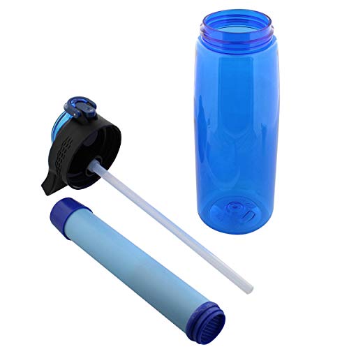 SDS Water Filter Bottle - Blue Filtering Water Bottle Filter Travel Accessory for Safe Drinking Camping Water Purifier - Thumbnail 6