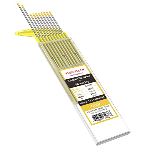 41g6bfljmDL. SL500 YESWELDER TIG Welding Tungsten Electrode 1.5% Lanthanated 3/32 x7