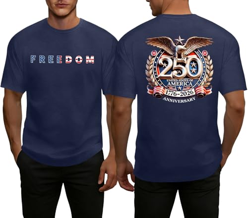 Image of Ithalt Men's American Flag Shirt 4th of July T-Shirt USA Patriotic Tee Shirt Independence Day Top
