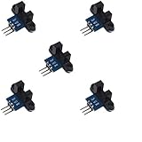  ZHITING 5Pcs Sensor de medición de Velocidad Módulo de optoacoplador óptico ranurado infrarrojo IR Sensor de fotointerruptor para detección de Velocidad del Motor o Arduino con codificadores