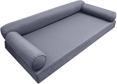 Style6 Twin-XL Outdoor Daybed Mattress Bolster Piped Trim Insert and Cover Complete Set - AD001