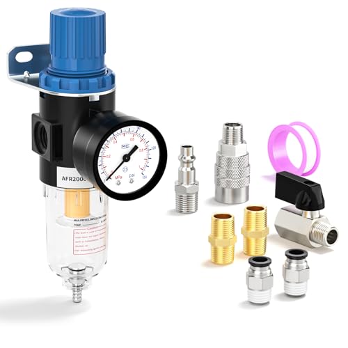 Régulateur de pression NPT AFR2000 0-150 psi avec filtre à air 5 microns pour pistolet peinture