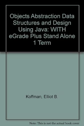 Objects Abstraction Data Structures and Design Using Java: WITH eGrade ...