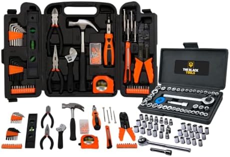 Kit Jogo De Ferramentas Completo C/Soquetes E Chaves The Black To...