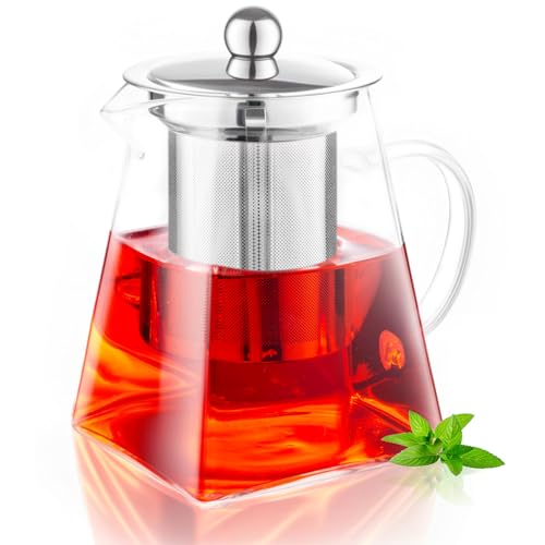 MS WGO Square Shape Infuser Teapot, 550ml