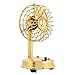 Zifron Wood Store Mosiężny wachlarz stołowy na wystawę na stół biurowy (10 x 10 x 16 cm, złoty) zestaw 1 szt