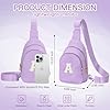 Viverte Birthday Gifts for 7 8 9 10 11 12 13 Year Old Girls Small Initial Sling Bag Cross Body Bag Fanny Pack for Girls #3