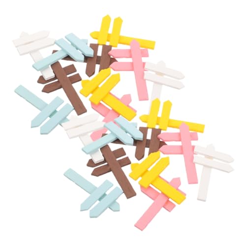 Yardwe 20pezzi Recinzione in Legno Per Giardino Decorazioni Per Casa Delle Bambole Accessori Da Giardino Recinzioni in Miniatura Fai Da Te Cartelli Per Bonsai Fatati Micro Paesaggi