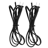 Luxshiny 2pcs Extension Cord Prong Power Cable Replacement for Electric Blanket Power Tools
