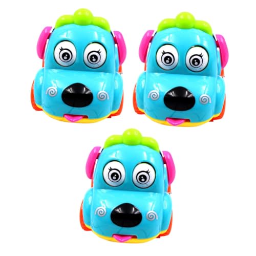 DECHOUS 3 Pcs Cartoon Wind Up Creative Clockwork Car Shape Design for Playtime and Parent Interaction Portable and Eye Catching for