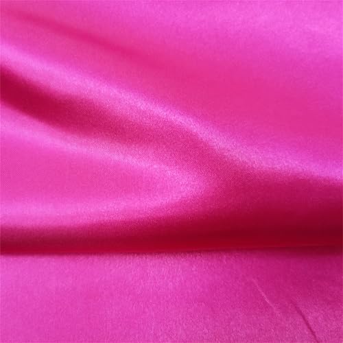 Tissu satiné soyeux rose et rouge de 1m à 5m pour loisirs créatifs