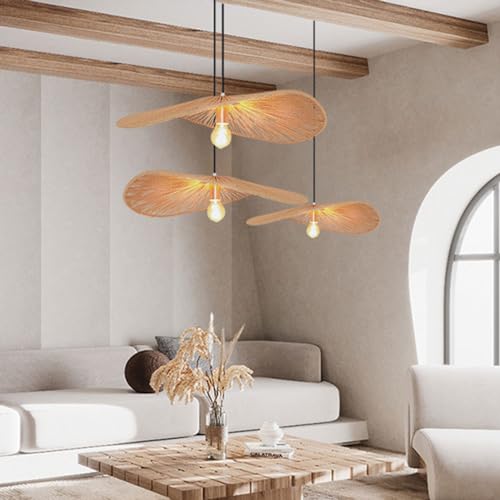 ZMHGE Bohemian Pendant Light Unique French Chandelier Boho Ceiling Pendant Lamp Shade in Hemp Rope Creative Kitchen Bedroom Coastal Lighting Fixture 60cm Chandelier Interior Pendant Fixture Shades, - Image 6