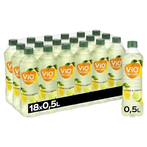ViO BiO LiMO Zitrone-Limette - vegane Bio-Limonade mit frischem Geschmack aus Limetten und Zitronen - in umweltfreundlichen, 100 % recycelbaren Einweg Flaschen (18 x 500 ml)