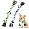 2 Pack Dog Rope Toys Dog Chew Toy for Medium and Small Dogs 3 Knots Heavy Duty Puppy Rope Toy 100 Cotton Tug of War Dog Toys for Boredom Teeth Cleaning