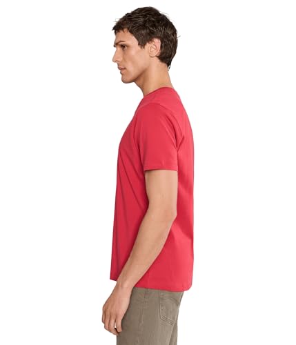 Image of U.S. Polo ASSN. Men's Solid V‑Neck T-Shirt, Autumn Sky Red, X-Large
