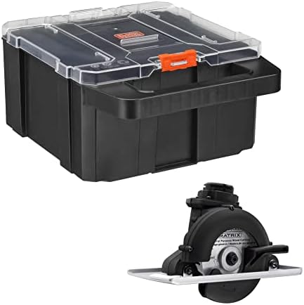 BLACK+DECKER MATRIX Accesorio de sierra circular, 3-3/38 pulgadas, para cortes limpios, incluye estuche de almacenamiento (BDCMTTSSTFF)