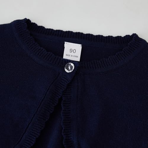 Toddler Baby Girl Sweater Crop Top Knit Cardigan Long Sleeve Ruffled One Button Cute Cardigan for Dress3