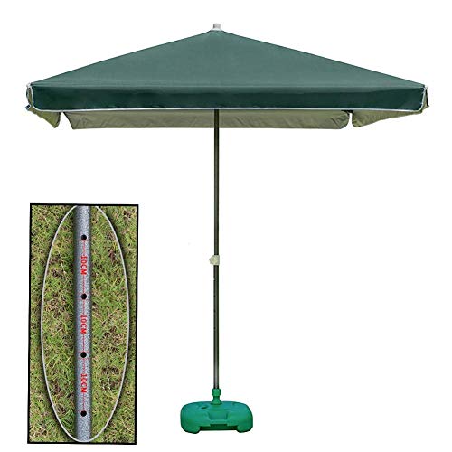 Parasol comercial para terraza con base de 20kg y cuatro varillas ajustables color burdeos