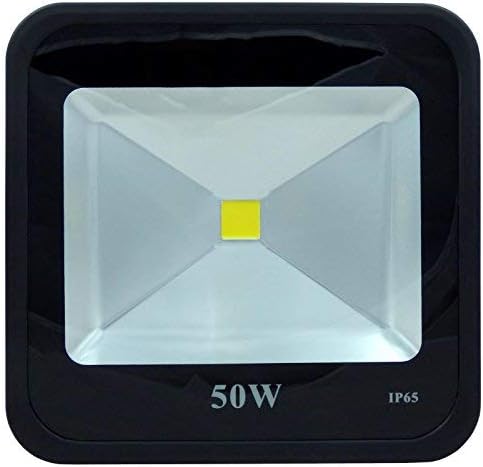 LED Floodlight COB 50W 4000-4500K Natural White 4000lm 283x250x65mm 120° CRI>70 PF>0.9 PE=95% Non-Dimmable AC200-240V IP65 20000h Black Frame [Product Warranty 2y] (LLFCOB50N283X250X65B)