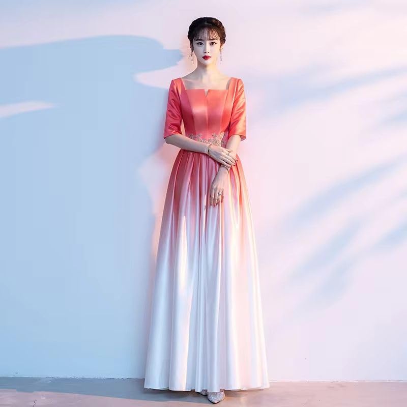 Cheongsam classique haut de gamme et robe de soirée au design chinois vintage - 4