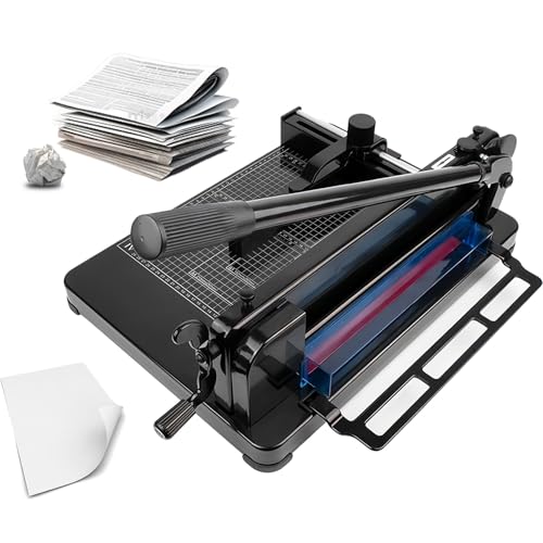 30,5 cm (12 Zoll) strapazierfähiger Papierschneider, 400 Blatt Kapazität, Präzisions-Schneidewerkzeug für Büro und Produktion, langlebige schwarze Oberfläche